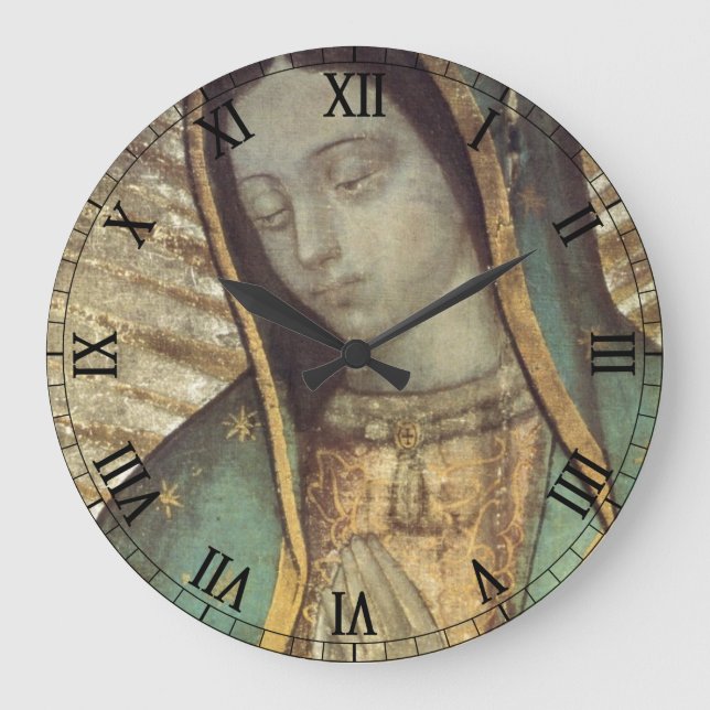 Our Lady Of Guadalupe Large Clock (Front)