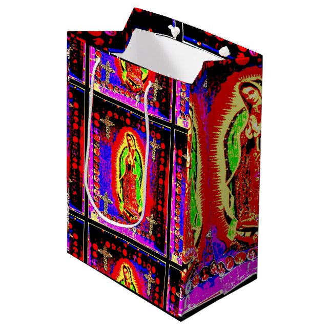 Our Lady of guadalupe Medium Gift Bag (Front Angled)
