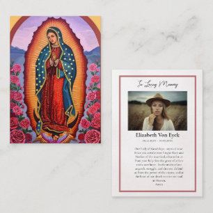 Our Lady of Guadalupe Memorial Prayer Card