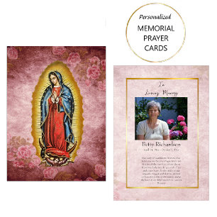 Our Lady of Guadalupe Memorial Prayer Card