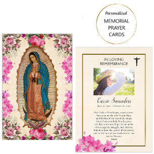 Our Lady of Guadalupe Memorial Prayer Card
