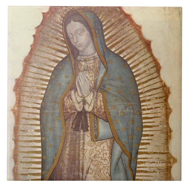 Our Lady of Guadalupe (Nuestra Señora) (Virgen) Ceramic Tile (Front)