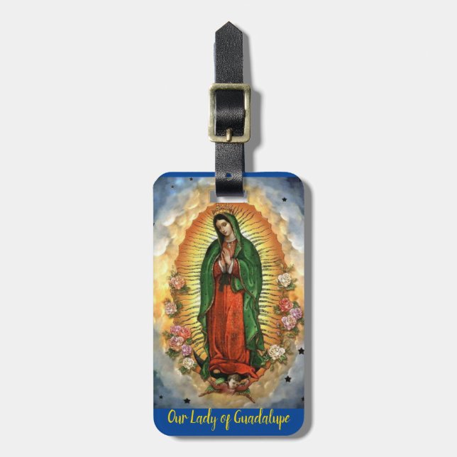 Our Lady of Guadalupe Personalize Details Luggage Tag (Front Vertical)