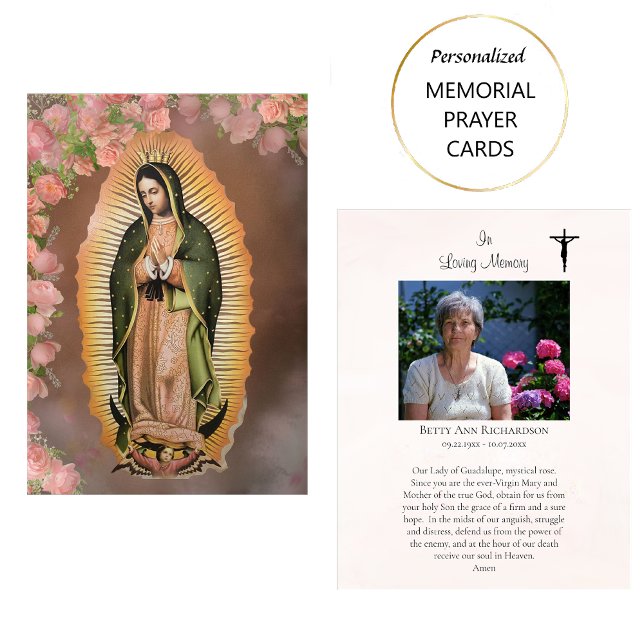Our Lady of Guadalupe Photo Memorial Prayer Card (Creator Uploaded)