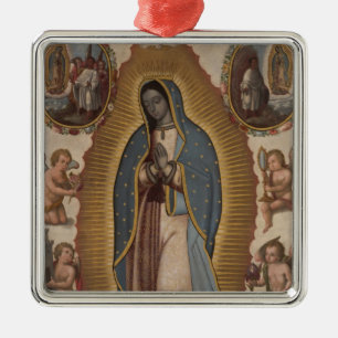 OUR LADY OF GUADALUPE PRAY FOR US METAL ORNAMENT