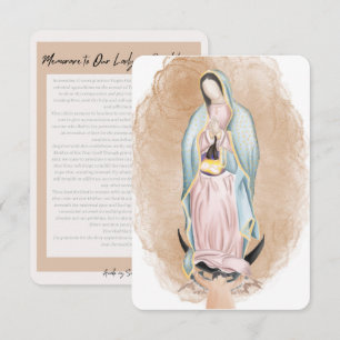 Our Lady of Guadalupe Prayer Card 