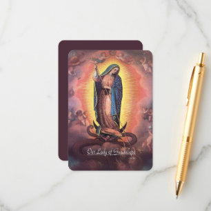Our Lady of Guadalupe Rev 12 with Memorare Enclosure Card