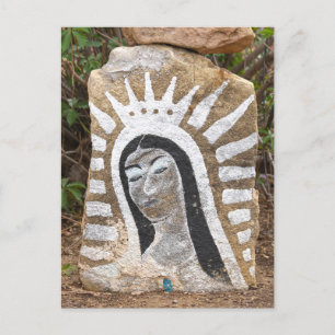 Our Lady of Guadalupe Rock Painting, Albuquerque Postcard