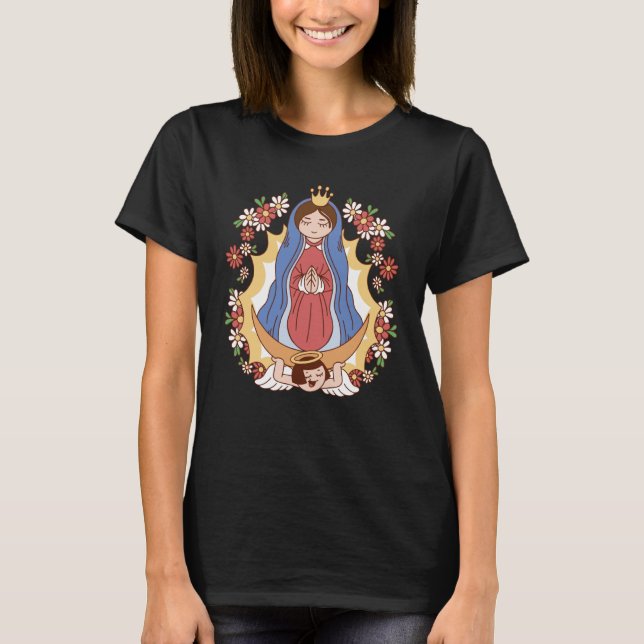 Our Lady Of Guadalupe Saint Virgin Mary Gracias Ma T-Shirt (Front)