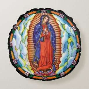 Our Lady of Guadalupe Sofa Bed Chair Round Cushion