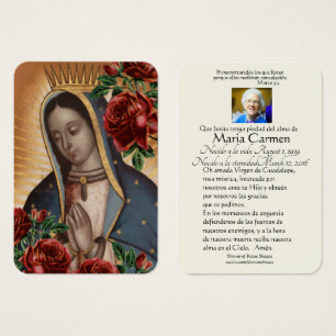 Our Lady of Guadalupe Spanish Funeral Holy Prayer
