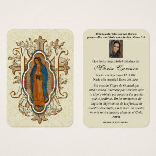 Our Lady of Guadalupe Spanish Funeral Holy Prayer