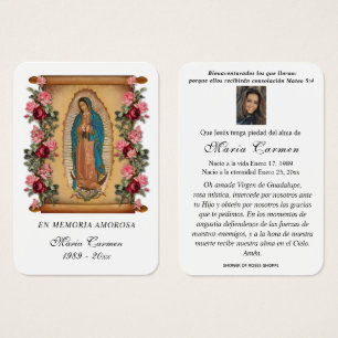 Our Lady of Guadalupe Spanish Funeral Holy Prayer
