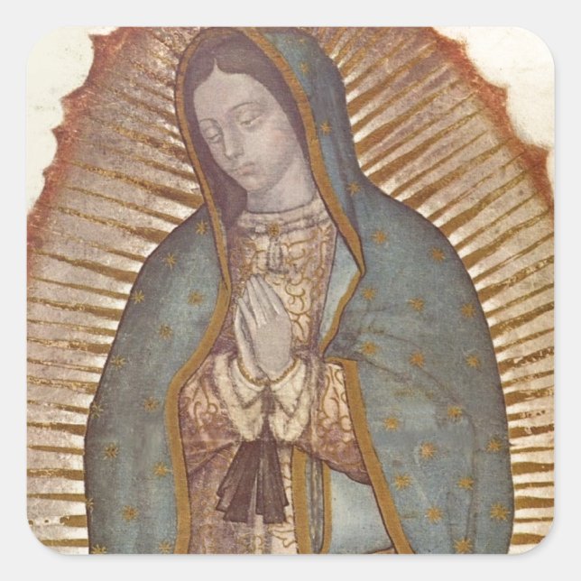 Our Lady of Guadalupe Square Sticker (Front)