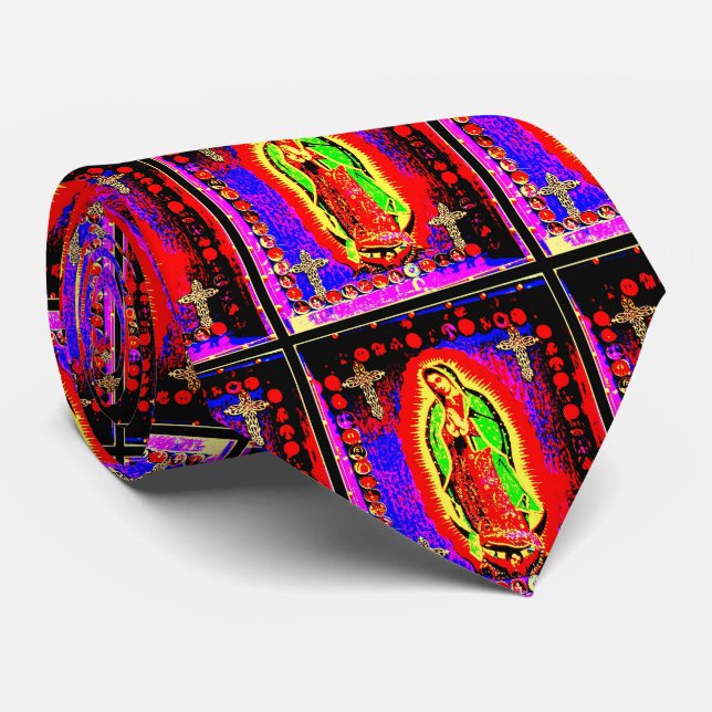 Our Lady of guadalupe Tie (Rolled)