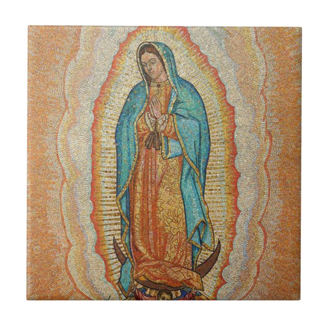 Our Lady Of Guadalupe Version Ceramic Tile (Front)