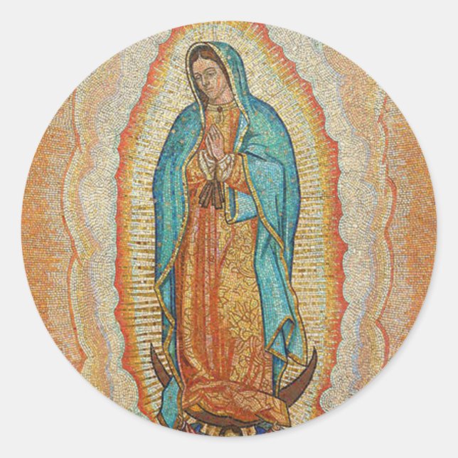 Our Lady Of Guadalupe Version Classic Round Sticker (Front)