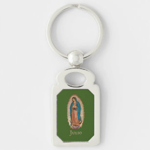 Our Lady of Guadalupe Vintage Mexican Catholic Key Ring