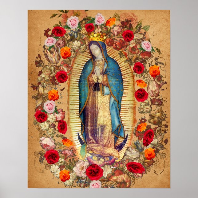 Our Lady of Guadalupe Virgin Mary Catholic Mexico Poster (Front)