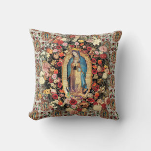 Our Lady of Guadalupe Virgin Mary Catholic Saint Cushion