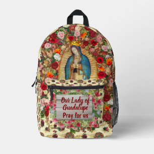 Our Lady of Guadalupe Virgin Mary Catholic Saint Printed Backpack