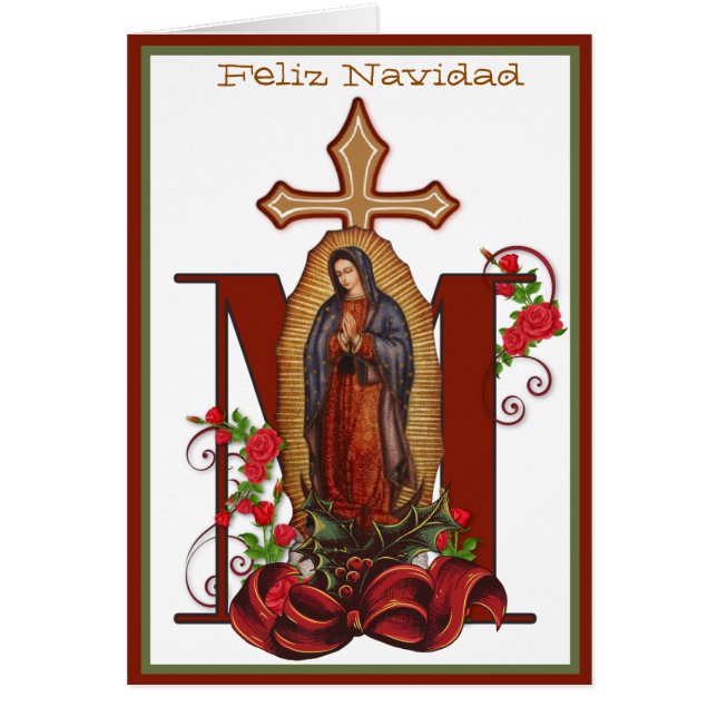 Our Lady of Guadalupe Virgin Mary Feliz Navidad (Front)