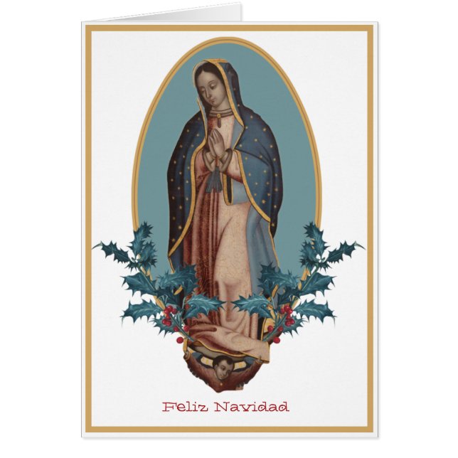 Our Lady of Guadalupe Virgin Mary Feliz Navidad (Front)