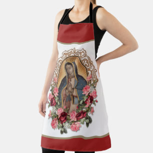Our Lady of Guadalupe Virgin Mary Roses Apron