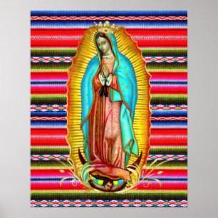 Our Lady of Guadalupe Virgin Mary Zarape Catholic Poster