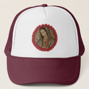 OUR LADY OF GUADALUPE WITH SPANISH ROSES TRUCKER HAT