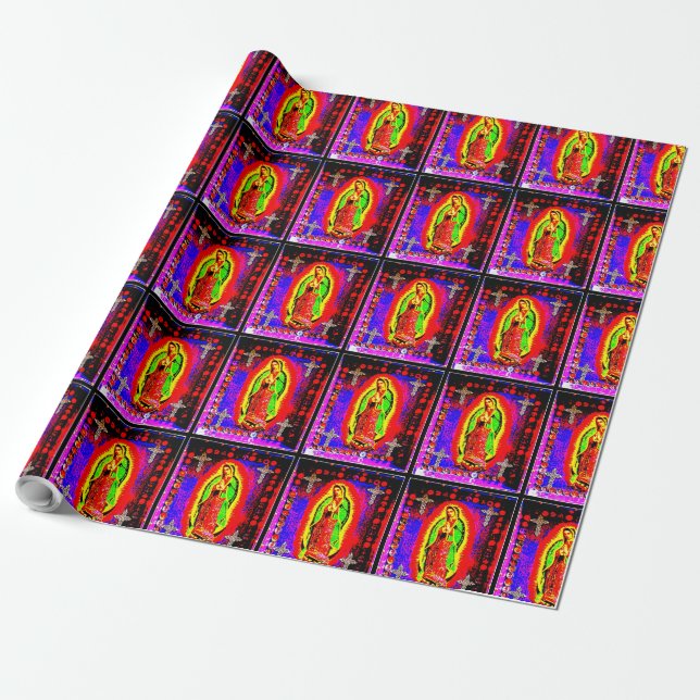Our Lady Of Guadalupe Wrapping Paper (Unrolled)