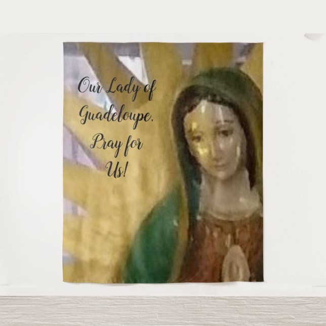 Our Lady of Guadeloupe Customisable Tapestry (Front)