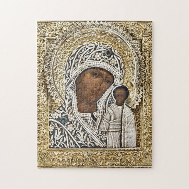 Our Lady of Kazan Orthodox Christian Icon          Jigsaw Puzzle (Vertical)