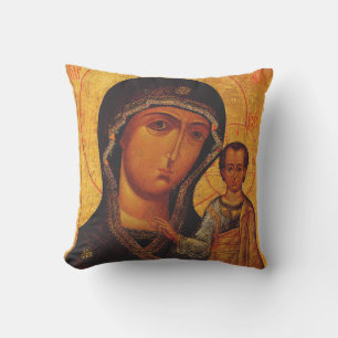 Our Lady of Kazan Orthodox Icon Cushion