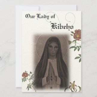 Our Lady of Kibeho Prayer Card