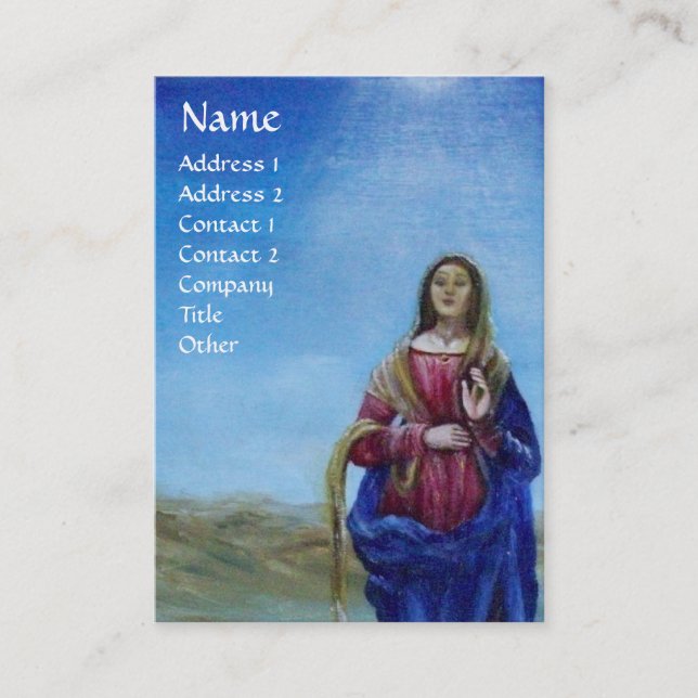 OUR LADY OF LIGHT Madonna of Immaculate Conception Business Card (Front)
