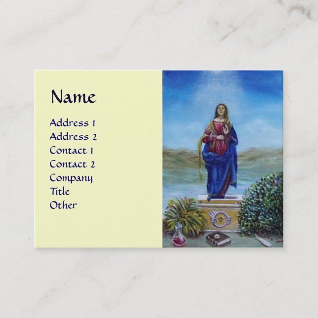 OUR LADY OF LIGHT Madonna of Immaculate Conception Business Card (Front)