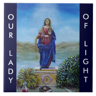 OUR LADY OF LIGHT Madonna of Immaculate Conception Ceramic Tile