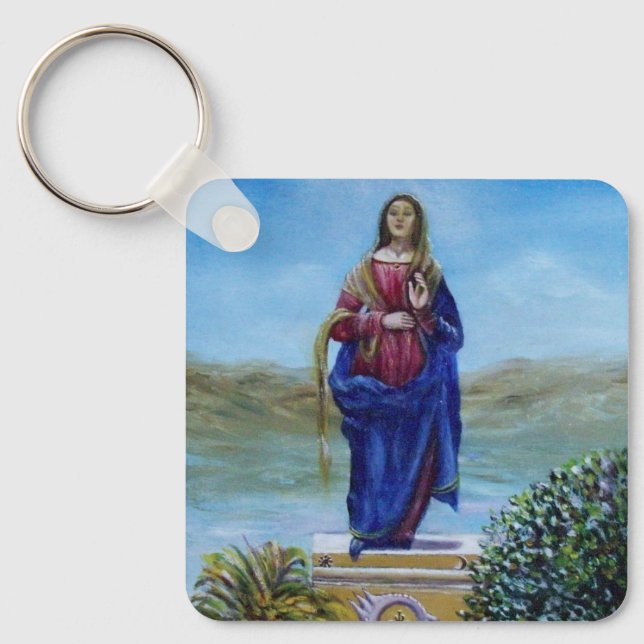 OUR LADY OF LIGHT Madonna of Immaculate Conception Key Ring (Front)