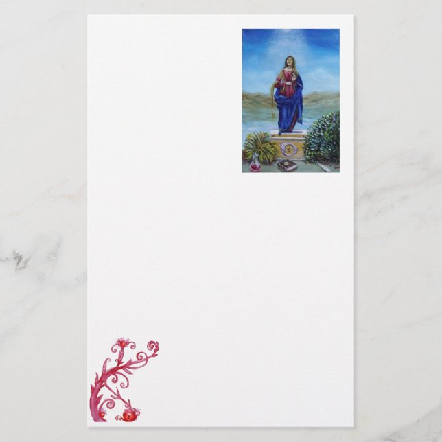 OUR LADY OF LIGHT Madonna of Immaculate Conception Stationery (Front)