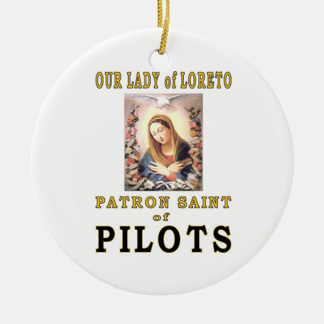 OUR LADY of LORETO Ceramic Ornament (Front)