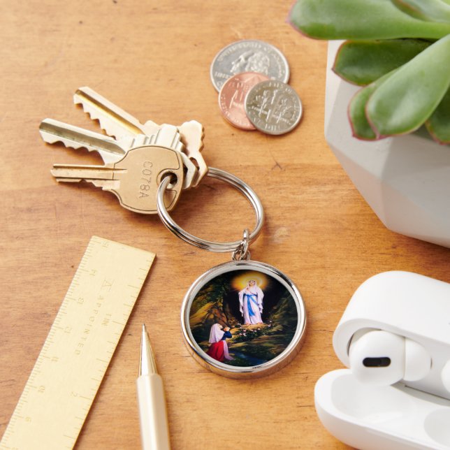 Our Lady of Lourdes Key Ring (Desk)