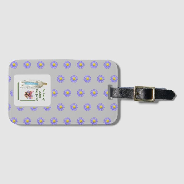 Our Lady of Lourdes Luggage Tag (Front Horizontal)