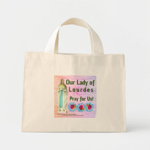 Our Lady of Lourdes Mini Tote Bag