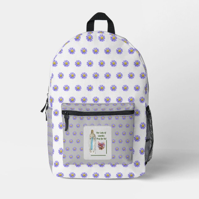 Our Lady of Lourdes Print Cut Sew Bag (Front)