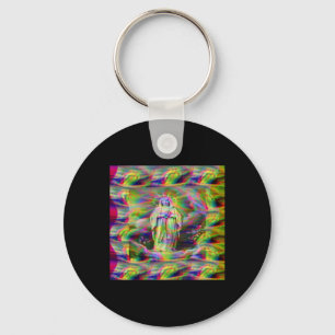 Our Lady Of Lourdes Sticker Key Ring