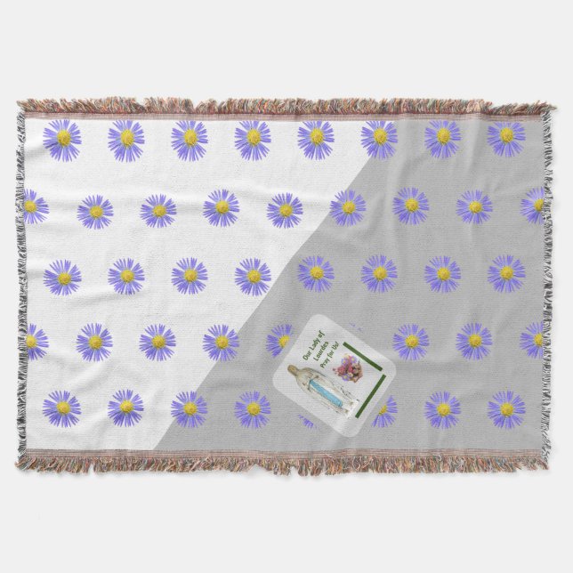 Our Lady of Lourdes Throw Blanket (Front)