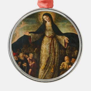 our lady of mercy metal tree decoration