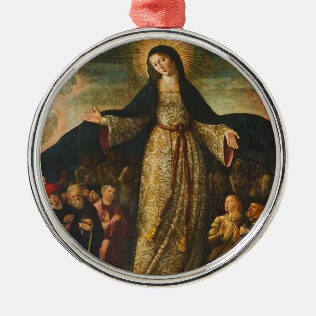 our lady of mercy metal tree decoration (Front)