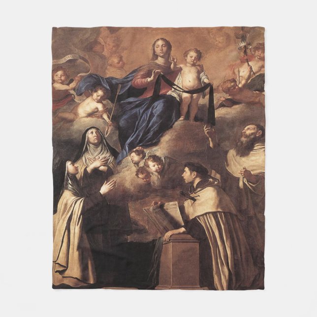 Our Lady of Mount Carmel 1641 Fleece Blanket (Front)